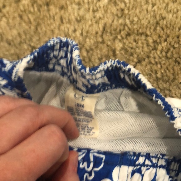 18M Op brand swim trunks, blue with white flowers - Picture 4 of 5